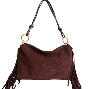 ✨ Luxury Italian Suede Fringe Shoulder Bag – Handcrafted in Florence ✨